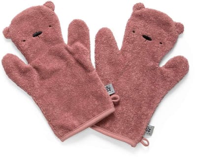 Sebra - Washandje Beer (Set van 2) - Washandjes - Blossom Pink