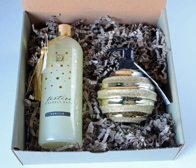 Minibox Festive Gold - cadeau vrouw - cadeau kerst