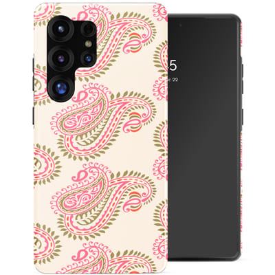 Selencia Hoesje - Geschikt voor Samsung Galaxy S25 Ultra - Backcover - Paisley Blush