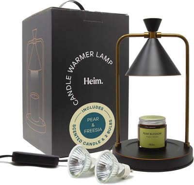 Kaarslamp Warmer met Kaars en Reserve Lamp - Perfect voor Sfeervolle Verlichting