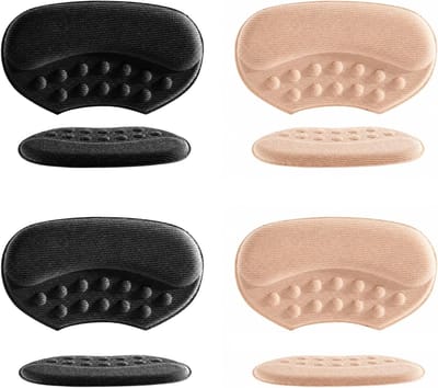 Hielkussens voor schoenen, zelfklevend en antislip, 3 mm en 6 mm dik, ideaal tegen blaren en wrijving voor heren en dames, in beige en zwart