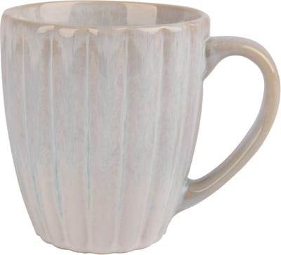 Cosy & Trendy Mok Astera Pure Wit Parel Wit - 4 Stuks 350 ml Ø 9 cm Aardewerk - Vaatwasser-, Magnetron- & Ovenbestendig