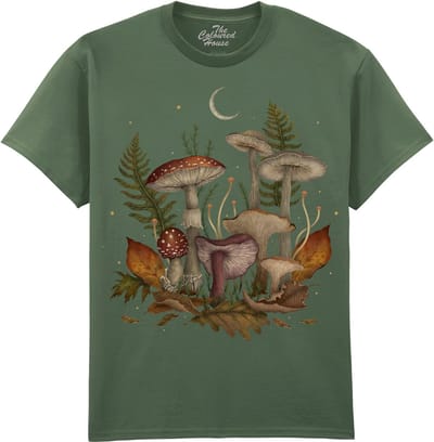 Paddestoelen Autumn Mushrooms The Coloured House T-shirt M