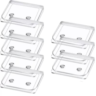 Douchegordijn Clips - 8 Stuks - Douche Gordijn Houder - Plastic - Zelfklevend - Douche spatwaterdichte douchegordijnklem - Badkameraccessoires - Douchegordijnvoering clips - Geschikt voor douchegordijnen, raamgordijnen - 5*4.5cm - Transparent