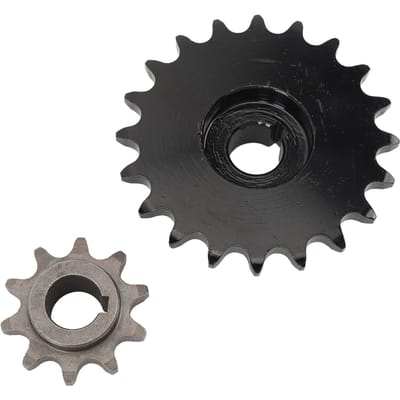 420 Ketting 10 Tands Voorste Tandwiel 420 Ketting 20 Tands Achterste Tandwiel Vervanging voor Coleman CT200U Trail Minibike Go black