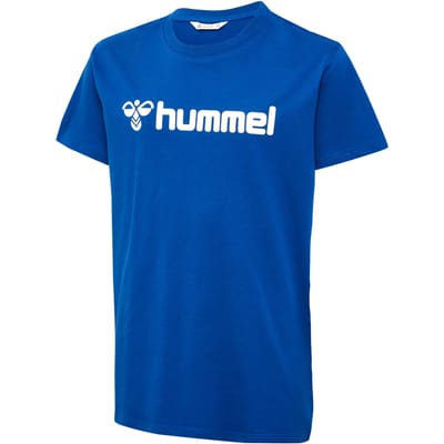 Hummel T-Shirt van biologisch katoen met groot logoprint