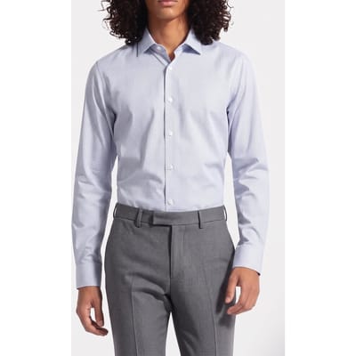 Calvin Klein Slim Essential Poplin Shirt Blue Taglia: 42 | Camicie Business Outlet | Uomo | Blu