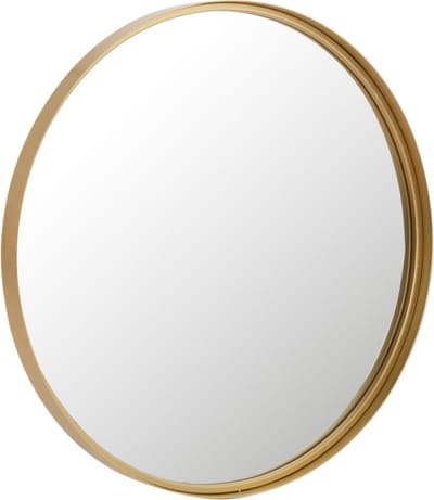 J-Line spiegel Rond Hoge Rand - metaal/glas - goud - small - Ø 60 cm