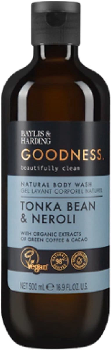 Baylis & Harding Bodywash - Tonka Bean & Neroli | 1x 500ml - Luxe Douchegel - Goodness, Beautifully clean