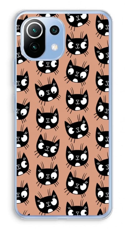 Case Company® - Hoesje geschikt voor Xiaomi Mi 11 Lite hoesje - Kat - Soft Cover Telefoonhoesje - Bescherming aan alle Kanten en Schermrand