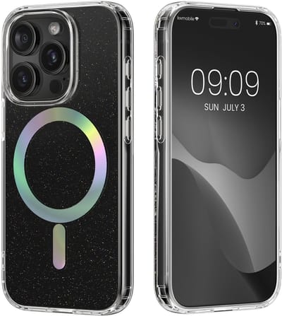 kwmobile Hoesje compatibel met Apple iPhone 15 Pro Smartphonehoesje – Hardcase met TPU-bumper – Beschermhoes compatibel met MagSafe – Camerabescherming