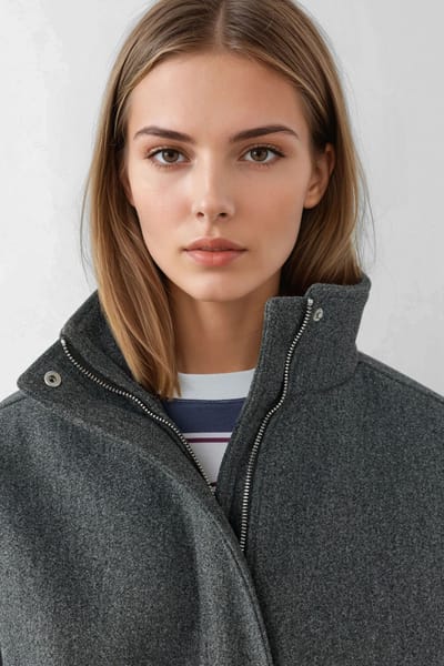Oversized Coltrui Textuur Jacket