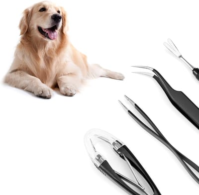 Tekentang - 4 stuks - tekenverwijderaar - tekenpincet - tekenpen - tekentang - Inclusief opbergdoos - teek pincet - tekenlasso - compact - Voor Hond- Kat & Mens