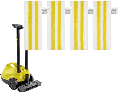4 stuks - Geschikt voor Karcher SC stoomreinigers - Vervangende microvezel reinigingsdoekjes - Dweildoek voor stoomreiniger - 34,5*12,5cm - Herbruikbare vervangingsdoek - Vervangende wasbare dweilkop