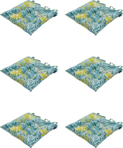 Madison - Zitkussen - Universeel - 6 stuks - 46 x 46 cm - Maxime Yellow - Tuin - Toscane