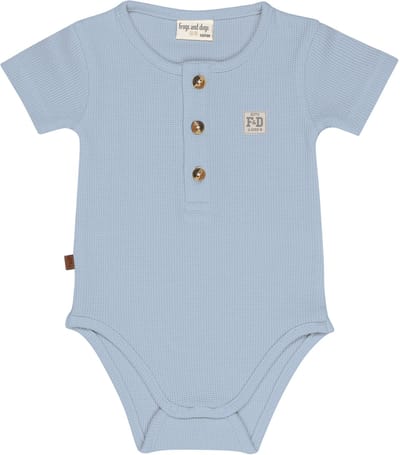 Frogs and Dogs - Waffle Romper SS | Forever Blue - Katoen - Maat 62
