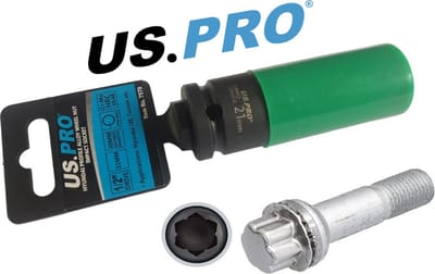 Wielboutsleutel / Slotboutsleutel 21 mm met teflon bescherming voor Hyundai en Kia wielbouten