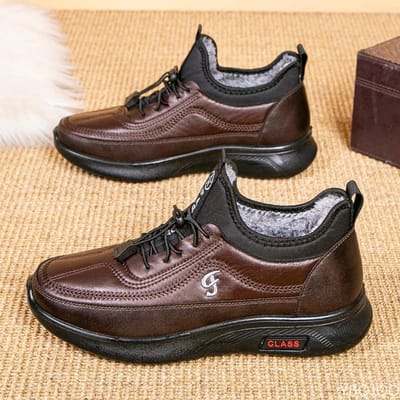 Winter heren dikke koudebestendige warme katoenen schoenen zijn eenvoudig comfortabel antislip waterdicht slijtvast casual herenschoenen 39 gray