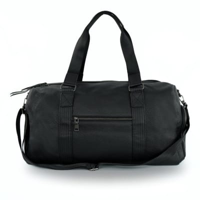 Solier SL40 Kellan - Leren weekendtas - Apart schoenenvak - Afneembare schouderriem - Zwart