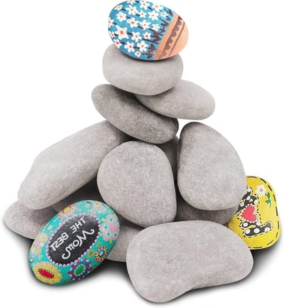 Kleurige Verfstenen voor Creatieve Knutselprojecten, Decoratieve Steentjes voor Kinderen, 10 Stuks voor Kunst en Ambachten