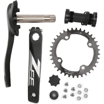 Pédalier de Vélo Élargi Épaissi 104 64BCD 36T Étanche Réduction du Bruit Accessoires de Vélo gray