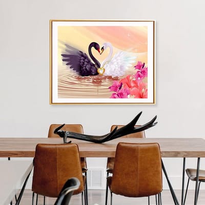 Diamant Schilderij Zwaan Dier Vogel Handgemaakt DIY Diamant Schilderij Kruissteek Kunstenaar Schilderij 20X30CM