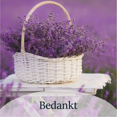 Luxe Bloemenkaartje - "Bedankt" - Cadeaukaartje - Bloemenlabel - Kaartje - 7x7 cm - 20 stuks - Met Boorgaatje