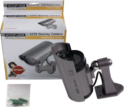 Dummy Camera Buiten - Schijncamera Waakcamera - Afschrikking Indringers - Knipperende LED Indicator - 17 x 8 x 8 cm