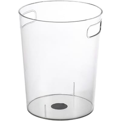 Poubelle Transparente Seau de Rangement de Bureau Plastique PET Corbeille à Papier Seau Clair Cuisine Salon M(315 X 180mm / 12.4 X 7.09in) white