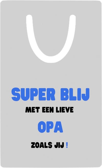 Hacebo® - super blij met een lieve opa zoals jij metalen boekenlegger - Opa - de liefste opa - verjaardag - cadeautje voor opa - opa artikelen - kado - geschenk Bladwijzer boekenleggers - 7.6 cm x 5cm