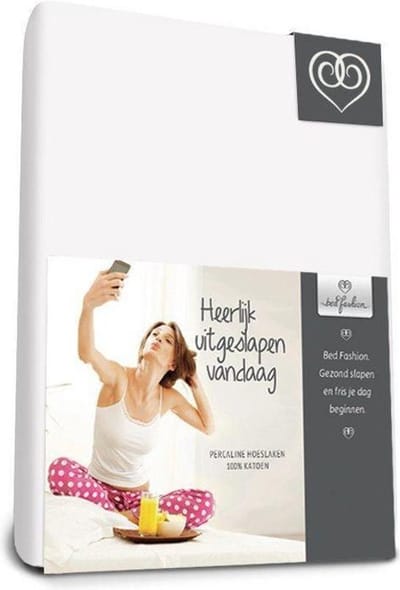 Bed-Fashion katoenen laken Wit - 160 x 260 cm - Wit