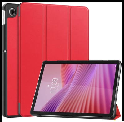 Tablet Hoes Geschikt voor Lenovo Tab M10 Gen 4 (2025) | Book Case met Standaard | Kunstlederen Beschermhoes | Tri-fold | Rood