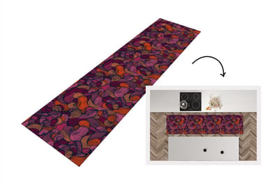 Keukenloper - Loper keuken - Patroon - Line art - Art nouveau - 200x50 cm - Keukenloper vinyl