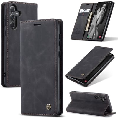 CaseMe Hoesje - Geschikt voor Samsung Galaxy A36 Hoesje - CaseMe 013 Book Case - Zwart