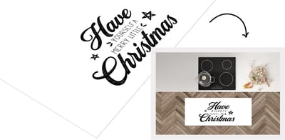 Keukenloper - Loper keuken - Kerstmis - Quotes - Spreuken - Have yourself a merry little Christmas - 120x50 cm - Keukenloper vinyl