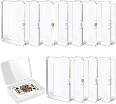Transparante Opbergdoos voor Speelkaarten - 12 Stuks, Met Deksel, Ideaal voor Sieraden en Verzamelen van Handelskaarten