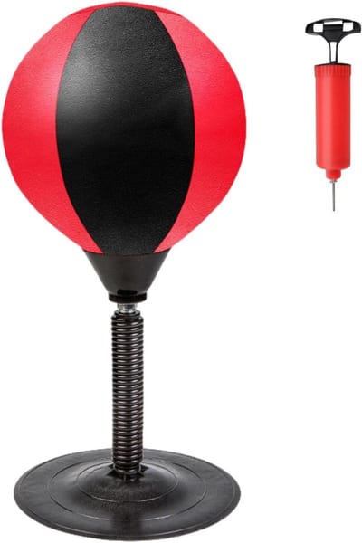Bureauboksbal - Mini bokszak - Stress verminderen - Hoge elasticiteit - 37 cm - Tweekleurig