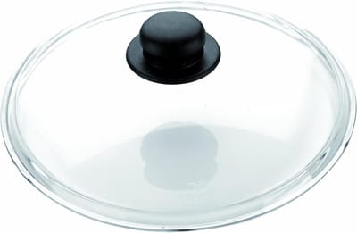 Glazen Deksel - Kookpan Deksel - Koken en Afdekken - Massief Bestendig Glas - 20 cm Diameter - Zwart