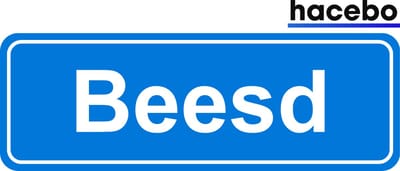 Hacebo - Plaatsnaam Sticker - 29x10 CM - Beesd sticker - Verkeersborden sticker - grappige cadeaus - Beesd