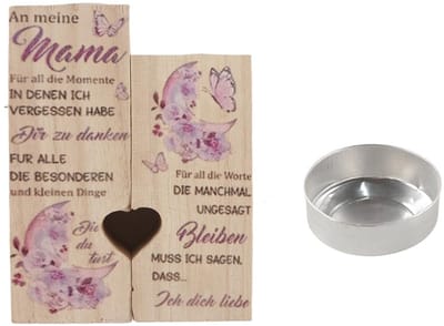 Dailygoods- Kaarsenhouder Duurzaam - Vlinder/Maanontwerp - Perfecte Cadeaus - Interieurdecoratie - Serene Sfeer - Tijdloos Symbool van Liefde - Kaarsenstandaard