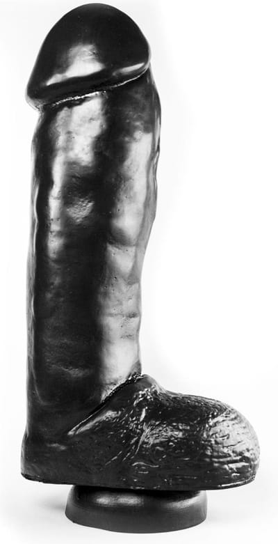 Dark Crystal XXL Dildo met zuignap 29,5 x 7 cm - zwart