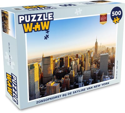 Puzzel New York - Zon - Skyline - Legpuzzel - Puzzel 500 stukjes