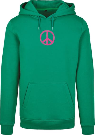 Hoodie groen S - Make love not war - soBAD. | Hoodie unisex | Hoodie dames | Hoodie Heren | Sweater