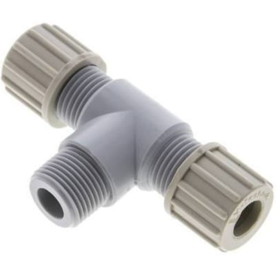 10x8mm En G3/8'' PA T-Vormige Knelfitting Met Buitendraad 10 Bar