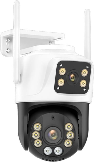 Bewakingscamera Set - Beveiligingscamera - Huis Beveiligen - AI Bewegingsdetectie - 6MP Geen Kaart - Zwart