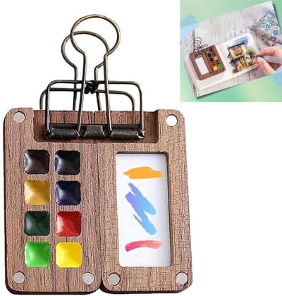 Dailygoods - Mini Aquarelpalet met 8 Rasters voor Kunstenaars