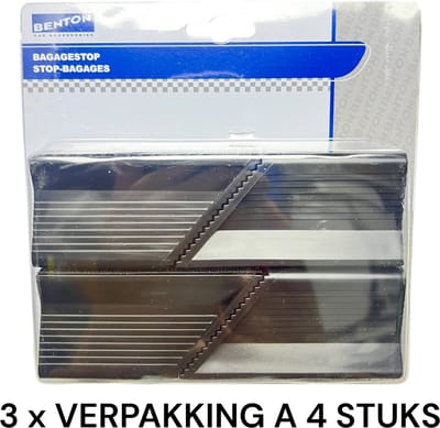 Benton- BAGAGEKLEMMEN 12 STUKS-zwart