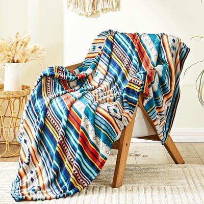 Dailygoods- Fleece Deken 130x150cm - Ultra Zacht - Boho Stijl - Lichtgewicht - Decoratief - Comfortabele Flanel Textuur - Gooi Deken