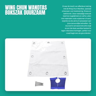 Dailygoods- Bokszak Leeg - Wandtas - Canvas - Geschikt voor Bokstraining - 40 x 40 cm - Duurzaam Materiaal - Wandbokszak