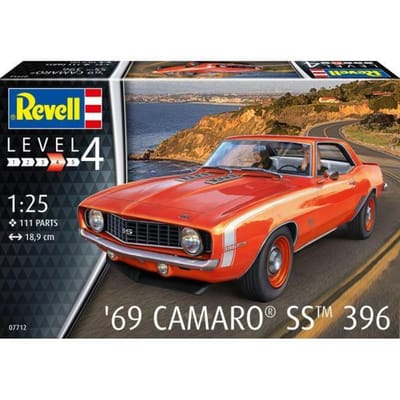 Revell Modelbouwpakket Militaire voertuigen - 07712 1969 Camaro Car SS 396 Plastic - 1:25 - Modelbouw